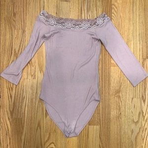 Off the shoulder body suit